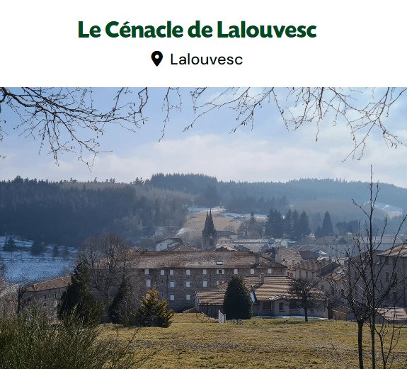 Vacances Fraternelles Franciscaines au Cénacle de LALOUVESC (Ardèche) du samedi 1er août au samedi 8 août 2026